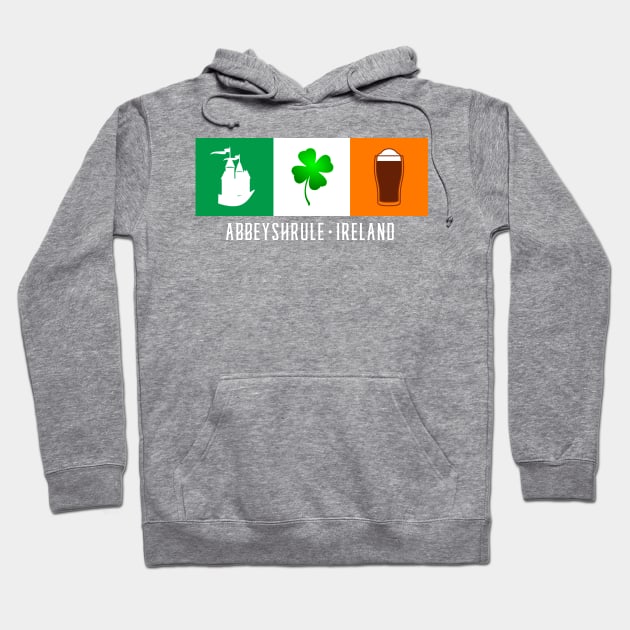 Abbeyshrule Ireland, Gaelic - Irish Flag Hoodie by Eire